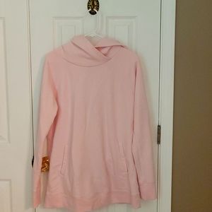 Long tunic style sweatshirt
